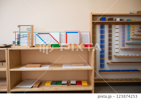 Montessori classroom interior 123874253