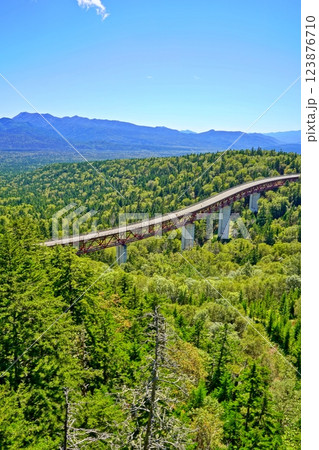 北海道上士幌町　三国峠 松見大橋を望む絶景 123876710
