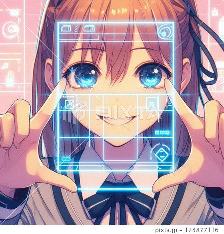 何も無い空間に通信パネルを呼び出せるテクノロジーのイメージ 何も無い空間に通信パネルを呼び出せるテクノロジーのイメージ 123877116