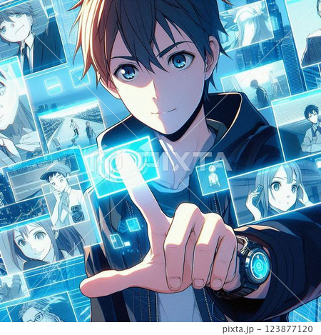 何もない空間にオンライン映像を映し出せる腕時計 123877120