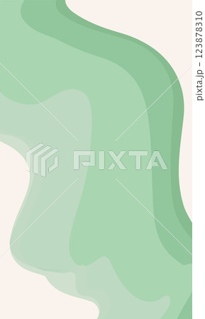 Vertical background wavy lines. Pastel color green. Vector template for design, stories, posts on social networks. Vertical background wavy lines. Pastel color green. Vector template for design, stories, posts on social networks. 123878310