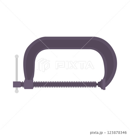 Clamp Flat Illustration. Clean Icon Design Element on Isolated White Background 123878346