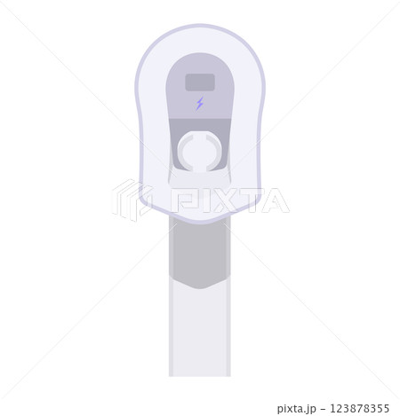 Electric Vehicle Charging Station Flat Illustration. Clean Icon Design Element on Isolated White Background Electric Vehicle Charging Station Flat Illustration. Clean Icon Design Element on Isolated White Background 123878355