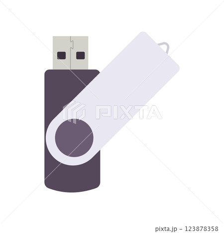 USB Flash Drive Illustration. Clean Icon Design Element on Isolated White Background 123878358