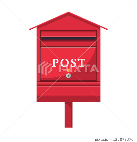 Mailbox Flat Illustration. Clean Icon Design Element on Isolated White Background Mailbox Flat Illustration. Clean Icon Design Element on Isolated White Background 123878376