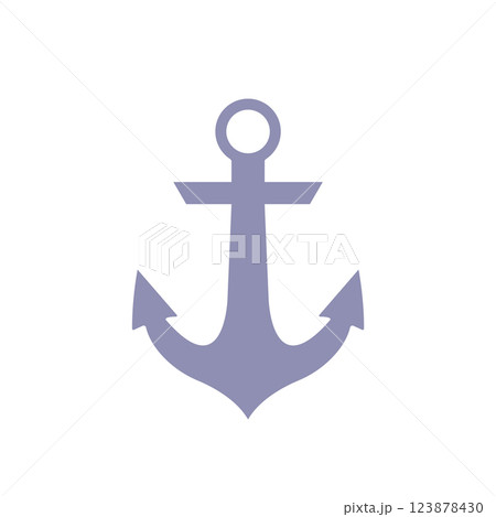 Anchor Flat Illustration. Clean Icon Design Element on Isolated White Background Anchor Flat Illustration. Clean Icon Design Element on Isolated White Background 123878430
