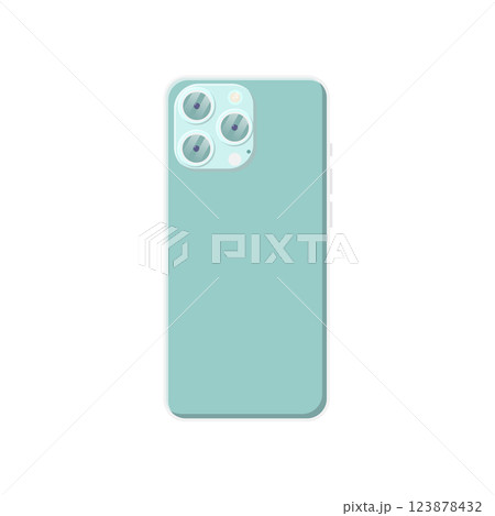 Back Side of Smartphone Flat Illustration. Clean Icon Design Element on Isolated White Background Back Side of Smartphone Flat Illustration. Clean Icon Design Element on Isolated White Background 123878432