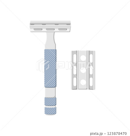 Disposable Razor Flat Illustration. Clean Icon Design Element on Isolated White Background Disposable Razor Flat Illustration. Clean Icon Design Element on Isolated White Background 123878470