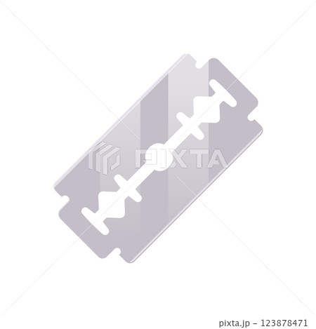 Double Edge Razor Blade Flat Illustration. Clean Icon Design Element on Isolated White Background Double Edge Razor Blade Flat Illustration. Clean Icon Design Element on Isolated White Background 123878471