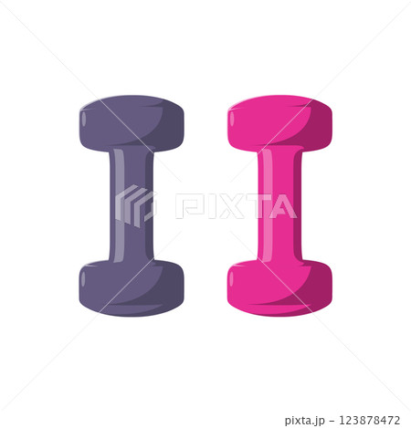 Dumbbell Flat Illustration. Clean Icon Design Element on Isolated White Background 123878472