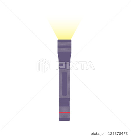 Flashlight Flat Illustration. Clean Icon Design Element on Isolated White Background 123878478