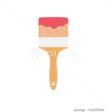 Paint Brush Flat Illustration. Clean Icon Design Element on Isolated White Background 123878564