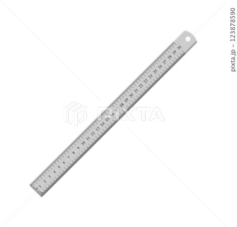 Ruler Flat Illustration. Clean Icon Design Element on Isolated White Background 123878590