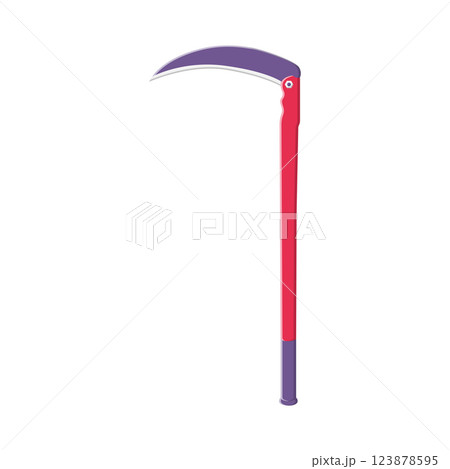 Scythe Flat Illustration. Clean Icon Design Element on Isolated White Background 123878595