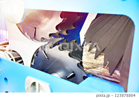 Log sawing machine Log sawing machine 123878804