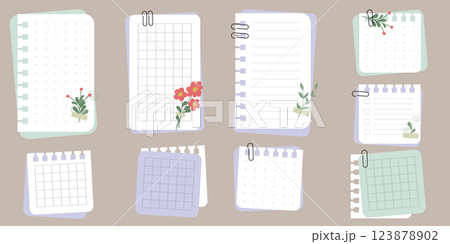 Bullet journal template. Weekly, daily planer. Mental health planer. Bullet journal template. Weekly, daily planer. Mental health planer. 123878902