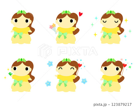 お姫様のアイコンセット 123879217