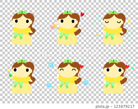 公主圖標集 123879217