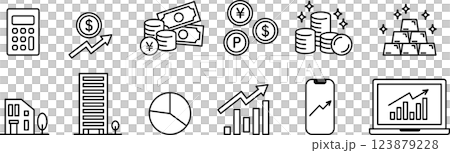 Money, investment and savings business icons 2 Money, investment and savings business icons 2 123879228
