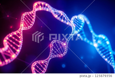 DNA chain abstract futuristic background. 123879356