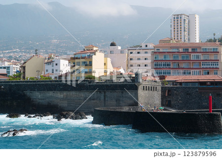 Puerto de la Cruz city, Tenerife, Atlantic ocean, Canary islands, Spain Puerto de la Cruz city, Tenerife, Atlantic ocean, Canary islands, Spain 123879596