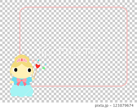 Princess icon with square frame 123879674