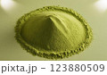 濃い緑色が特徴の、抹茶パウダー 123880509