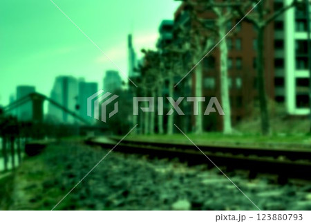 railway station with train 123880793