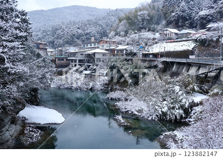 大豊町の雪景色　（高知県） 123882147
