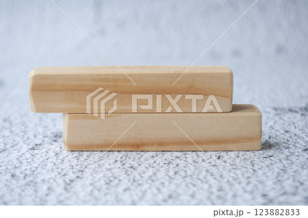 Wooden blocks with customizable space for text. Copy space concept Wooden blocks with customizable space for text. Copy space concept 123882833