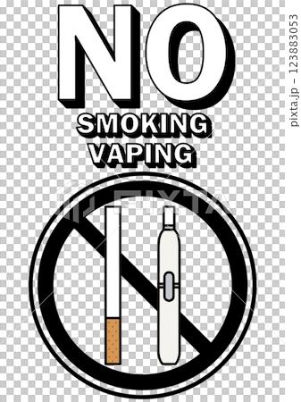Illustration of a signboard - No Smoking - 123883053