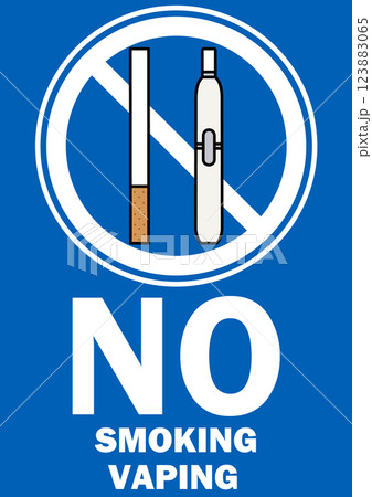 貼り紙看板イラストー禁煙No Smokingー 123883065