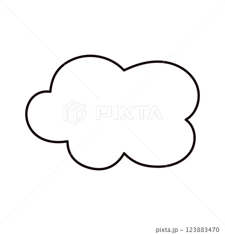 シンプルな雲のイラスト シンプルな雲のイラスト 123883470