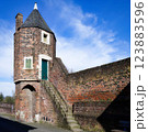 medieval town wall of Zons Germany 123883596