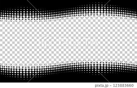 A frame of gently curved diamond-shaped halftones arranged vertically. 123883660