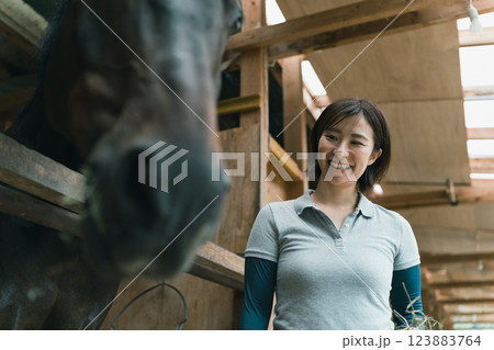 involved with horses 123883764