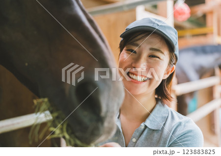 involved with horses 123883825