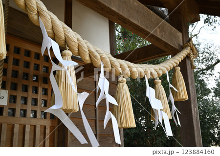 菅沼天神社 社殿 しめ縄 深谷市 菅沼天神社 社殿 しめ縄 深谷市 123884160