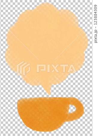 Hot drink and steam frame illustration, orange color (JPEG/PNG) Hot drink and steam frame illustration, orange color (JPEG/PNG) 123884309