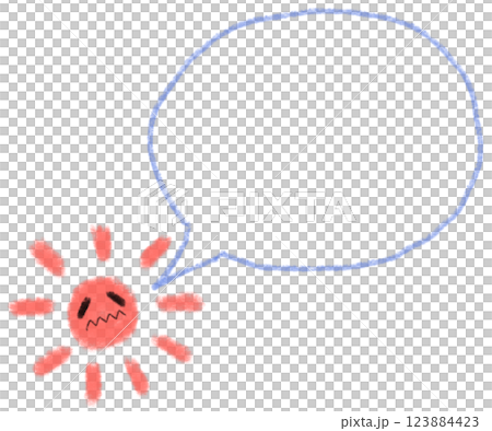 Troubled sun speech bubble frame, illustration material (JPEG/PNG) Troubled sun speech bubble frame, illustration material (JPEG/PNG) 123884423