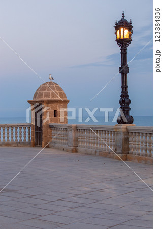 Alameda Apodaca Promenade at Sunset, Cadiz, Spain Alameda Apodaca Promenade at Sunset, Cadiz, Spain 123884836