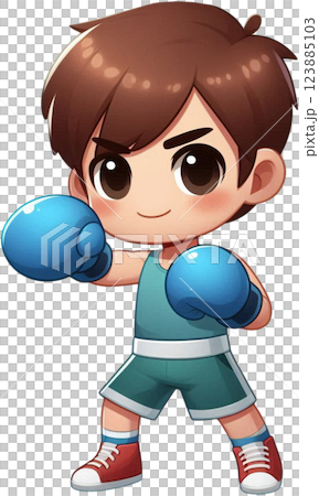 a boy with a boxing gloves 123885103