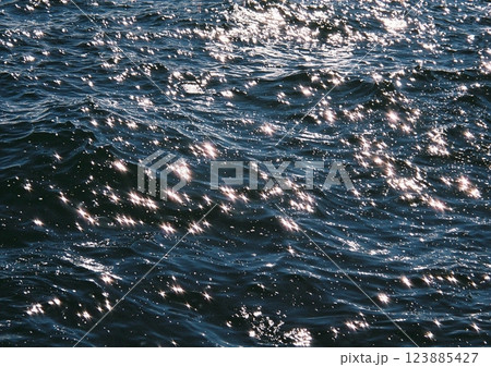 キラキラと輝く海面 キラキラと輝く海面 123885427