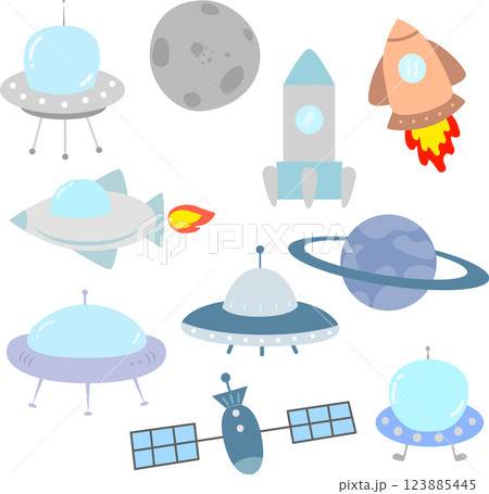 vector design of space and space elements icons vector design of space and space elements icons 123885445