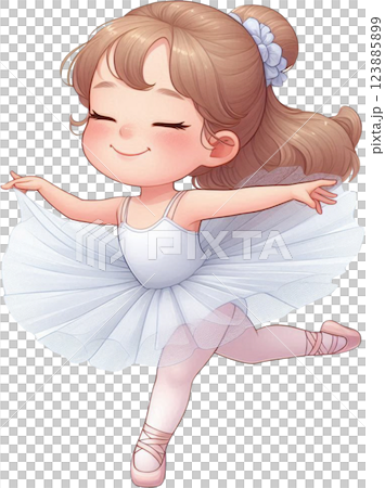 little ballerina dancing in blue dress little ballerina dancing in blue dress 123885899