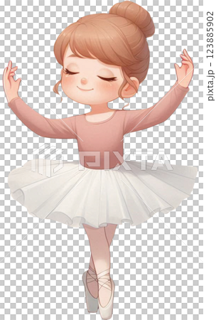 cute little ballerina in ballet tutu 123885902