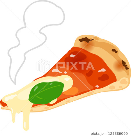 1ピースのピッツァマルゲリータ 1ピースのピッツァマルゲリータ 123886090