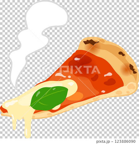 1ピースのピッツァマルゲリータ 1ピースのピッツァマルゲリータ 123886090