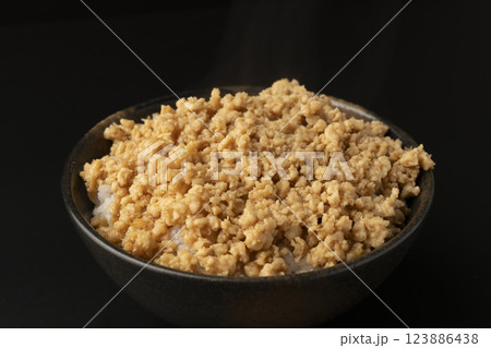 鶏そぼろをかけたご飯 鶏そぼろをかけたご飯 123886438