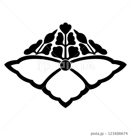 家紋です。細中陰桐菱といいます。 123886674